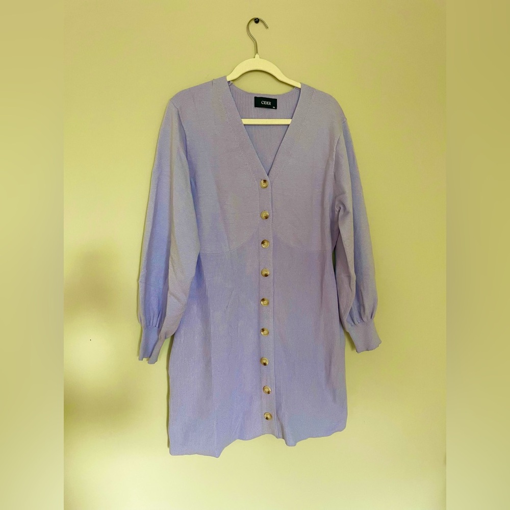 Lavender sweater dress